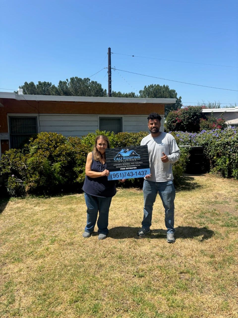 Proud Homeowners Thank Cali Roofing Solutions image
